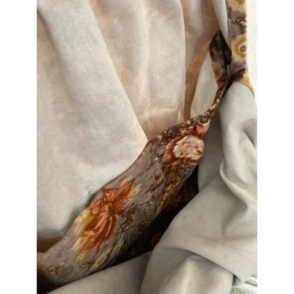 Vintage 70s Boho Floral Carpet Bag Retro Velour Purse 17" w/Wood Handles - Picture 13 of 15